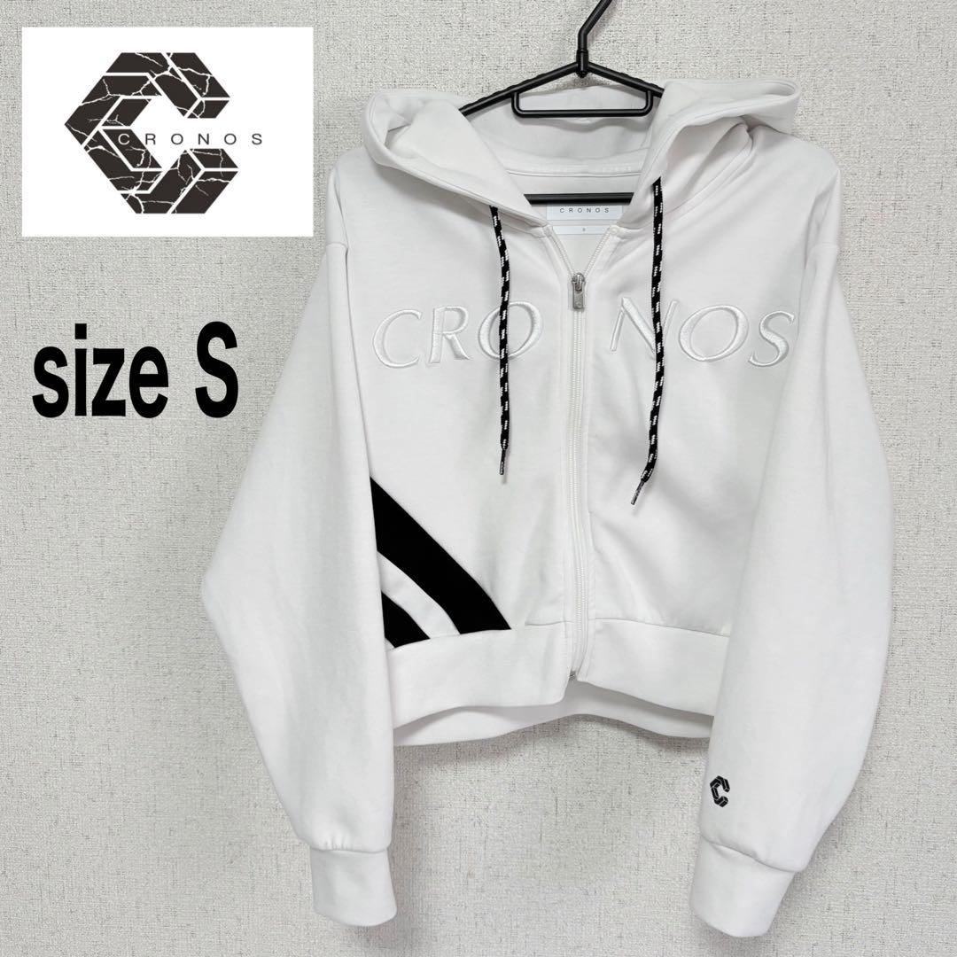 CRONOS クロノス　ジップアップパーカー　パーカー CRONOS Advanced Rash Guard Zip-Up Hoodie【WHITE×BLACK】