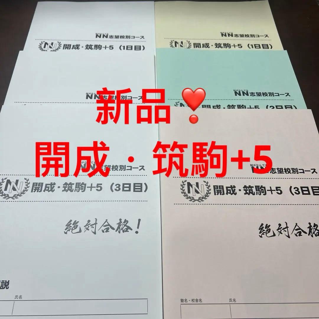 新品　早稲田アカデミー　NN志望校別コース　開成・筑駒+5 3日間はコース