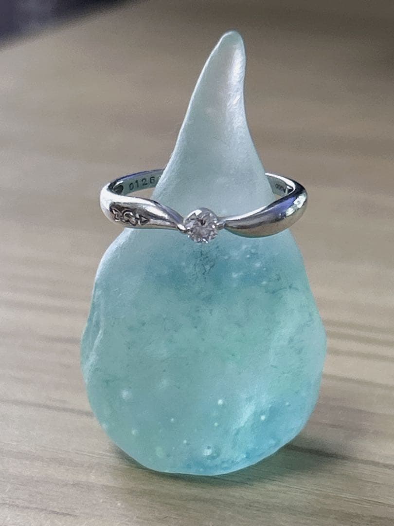 pt900 0.126CT リング　9号　プラチナ　ダイヤモンド　保証書あり