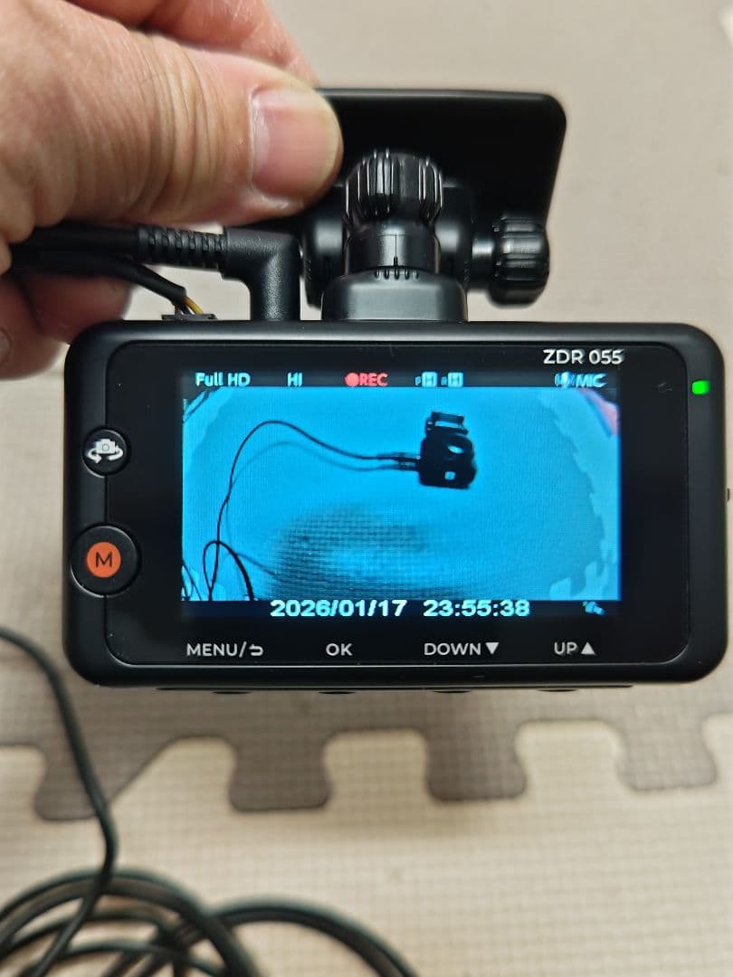 COMTEC ZDR 055 前後カメラドライブレコーダー配線付き