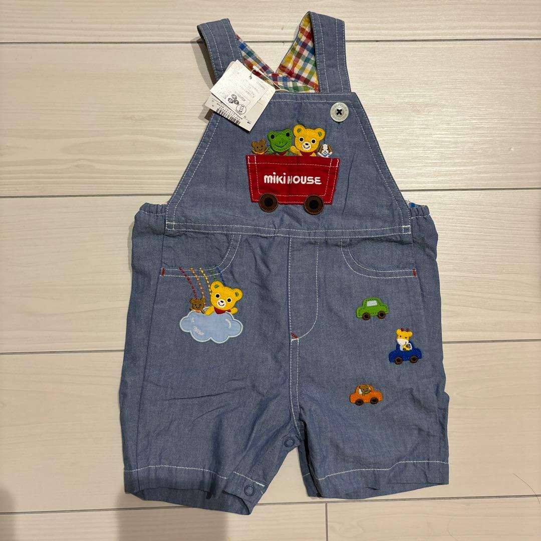 ミキハウス 80サイズ デニムロンパース