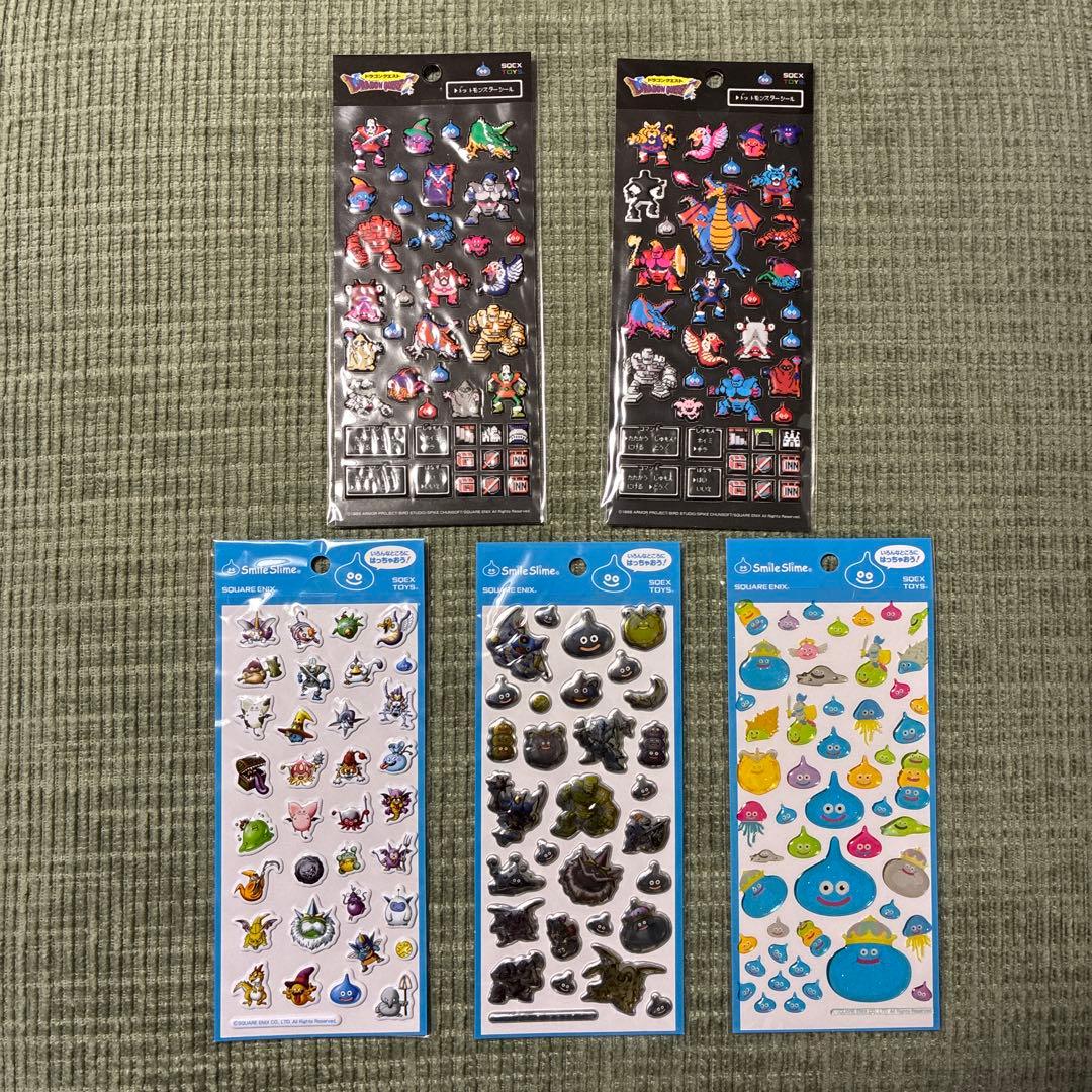 ドラゴンクエスト キャラクターシール 5シートセット ぷくっと ぷっくり 希少