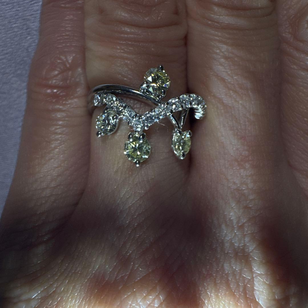 k*a様 プラチナダイヤリング　 百貨店展示会商品　豪華オパールネックレス付き