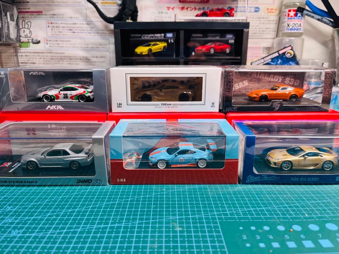 ミニカーセット 1/64スケール 6台