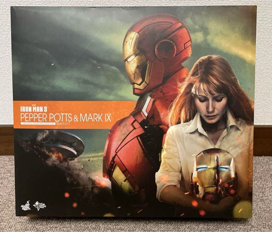 アイアンマン３ １／６スケールフィギュア　ペッパー・ポッツ＆アイアンマンマーク９ HOTTOYS アイアンマン3 ペッパー・ポッツ＆アイアンマン・MK-9