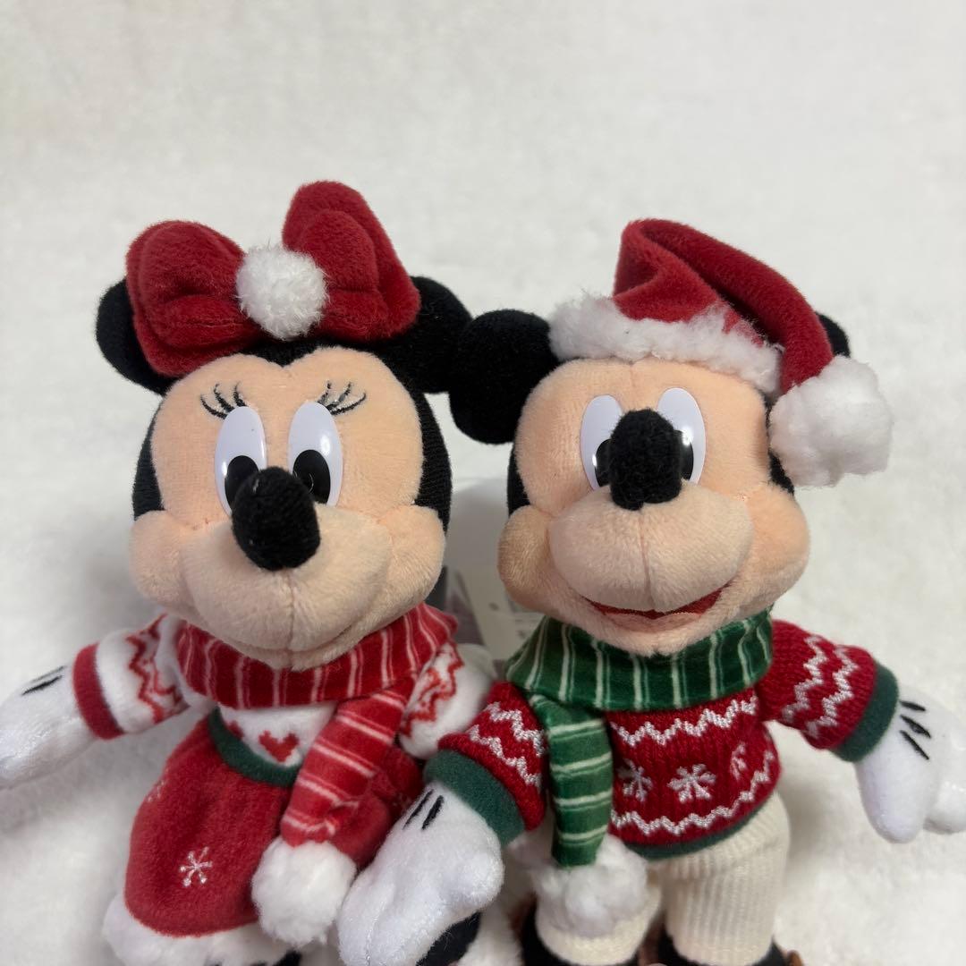ディズニー クリスマス ミッキー ミニー ぬいぐるみバッジ 2024 ぬいば