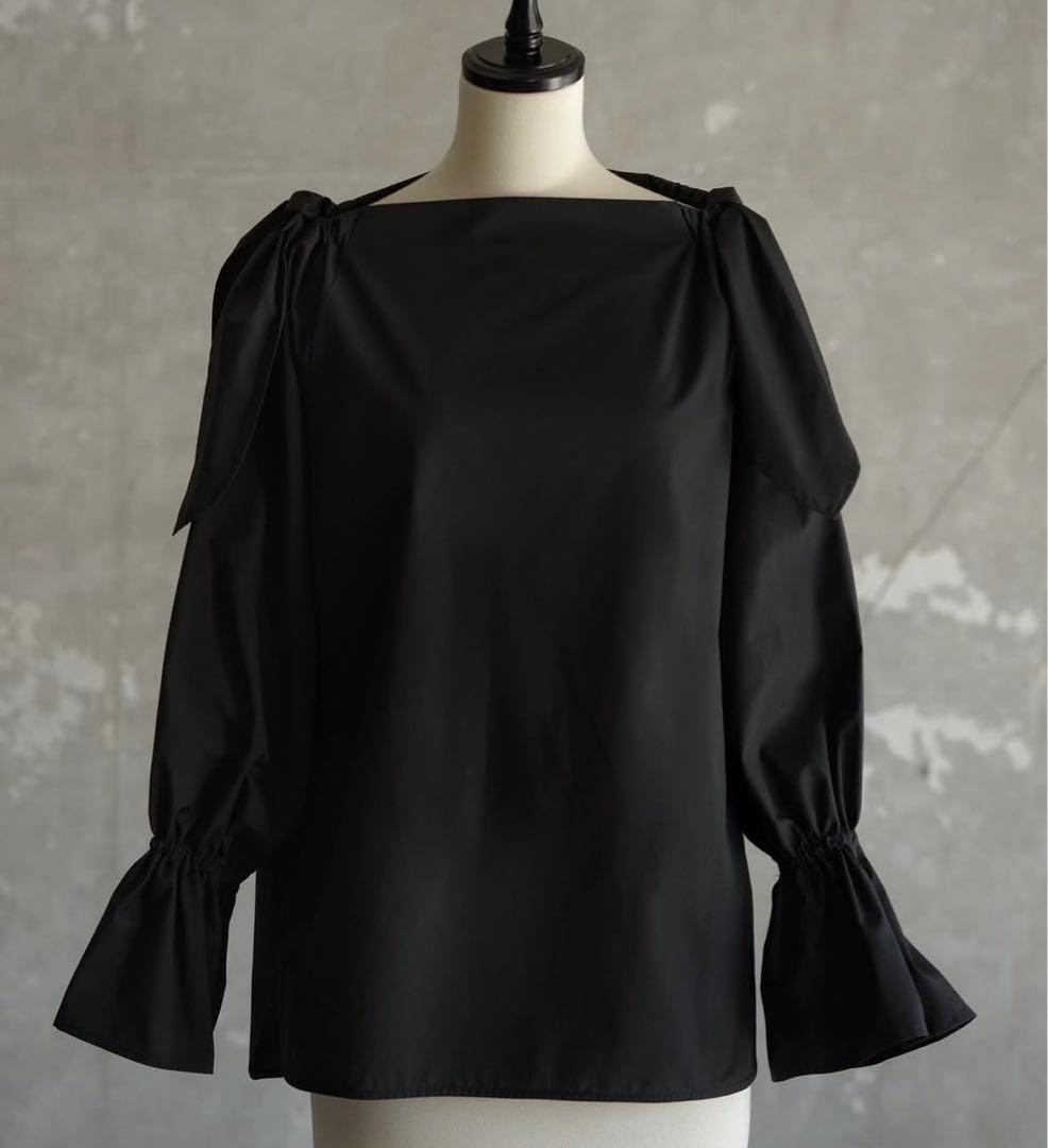 【新品】roughlow ショルダーリボンブラウス