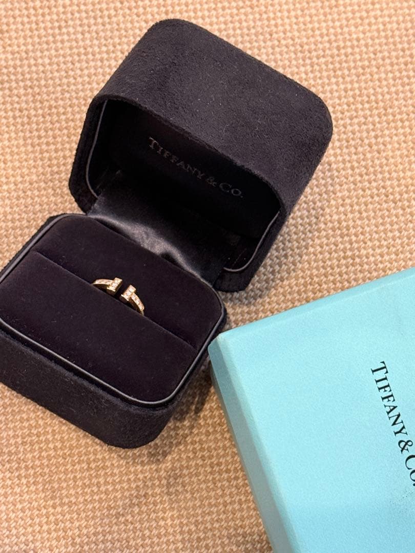 ティファニー　Tワイヤーリング　750RG ダイヤモンド　⭐️人気ローズゴールド⭐️
