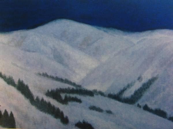 東山魁夷、月明、限定、大判額装画版、版上落款入