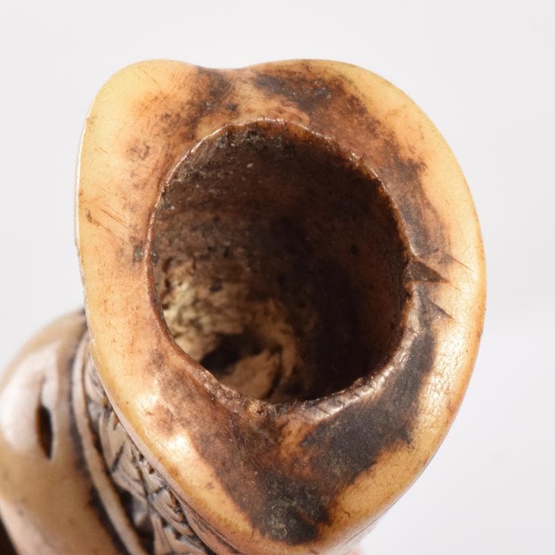 時代提げ物 獣骨製 人物像 根付 置物 V 6976 - メルカリ