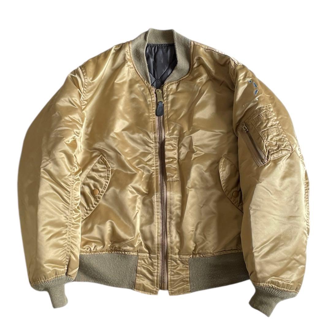 CORINTH MFG. CO. MA-1フライトジャケット ベージュ ゴールド - メルカリ