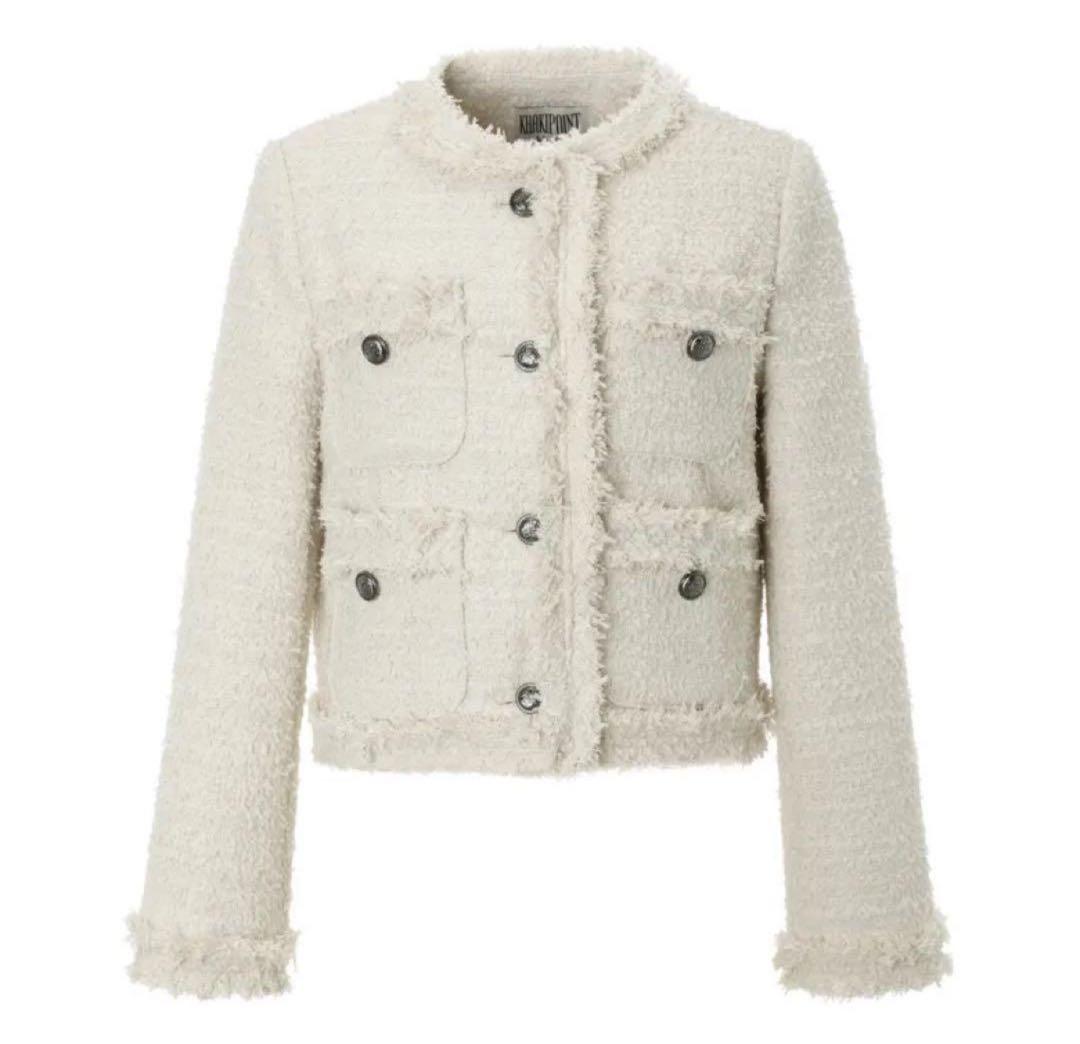 khakipoint カーキポイント ツイードジャケット アイボリー