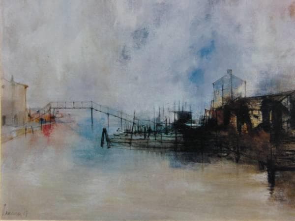 ジャン・ジャンセン、【マゾルボの橋】、希少な額装用画集より、新品額装付、状態良好