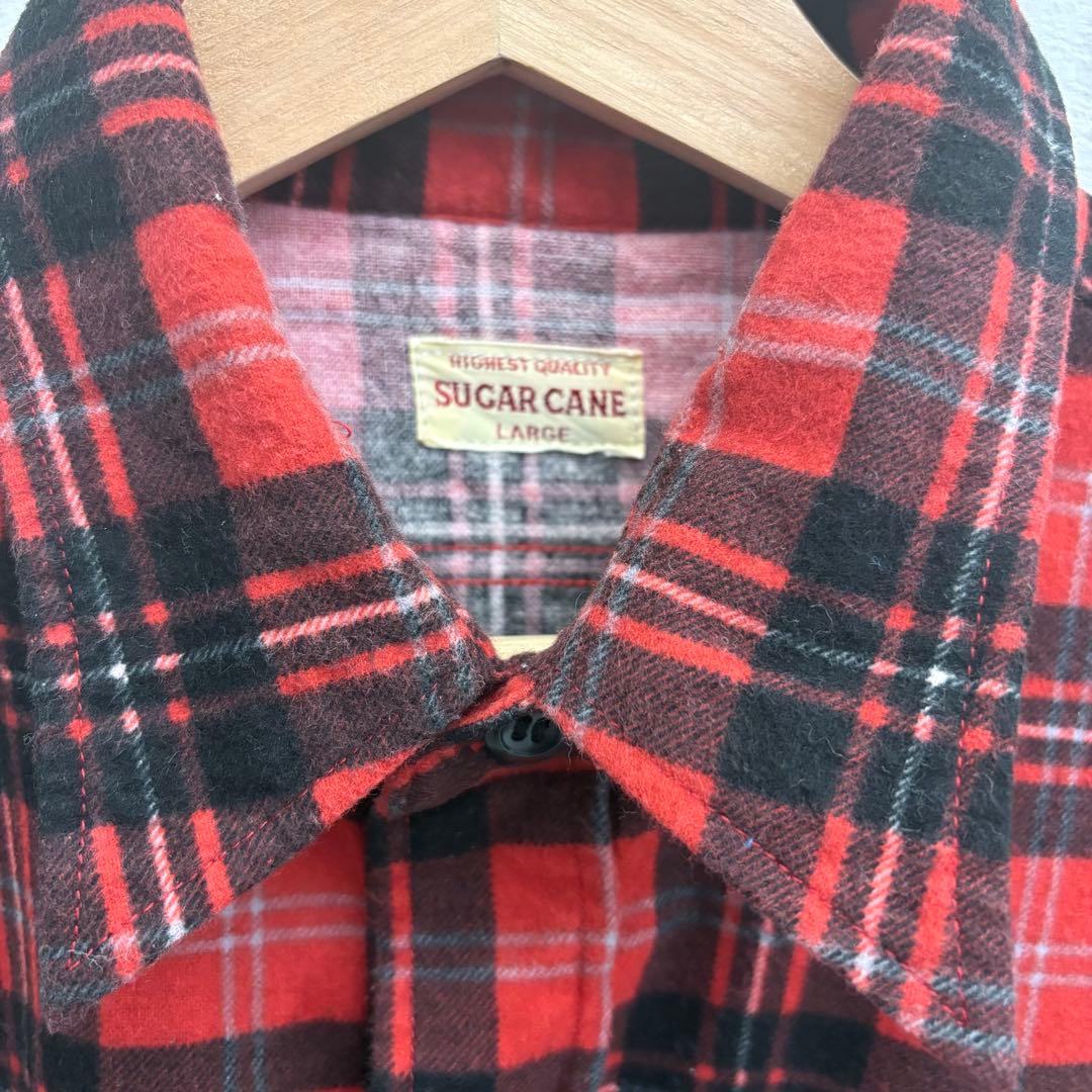 SUGAR CANE シュガーケーンチェック柄 ネルシャツ 男女兼用 カメカジ