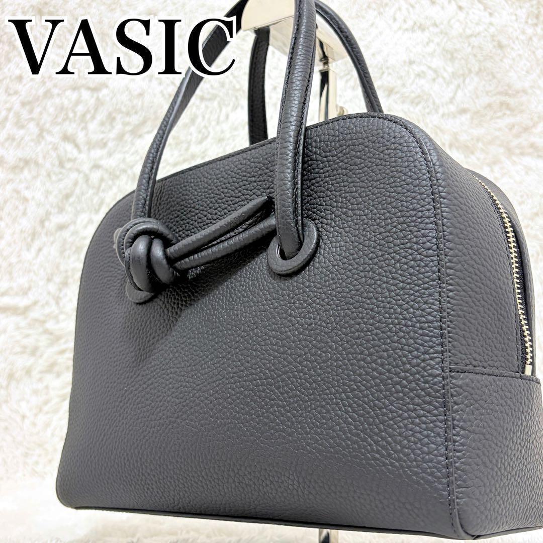 未使用級 VASIC（ヴァジック）Apero Mini ブラック シボ革 人気 - メルカリ