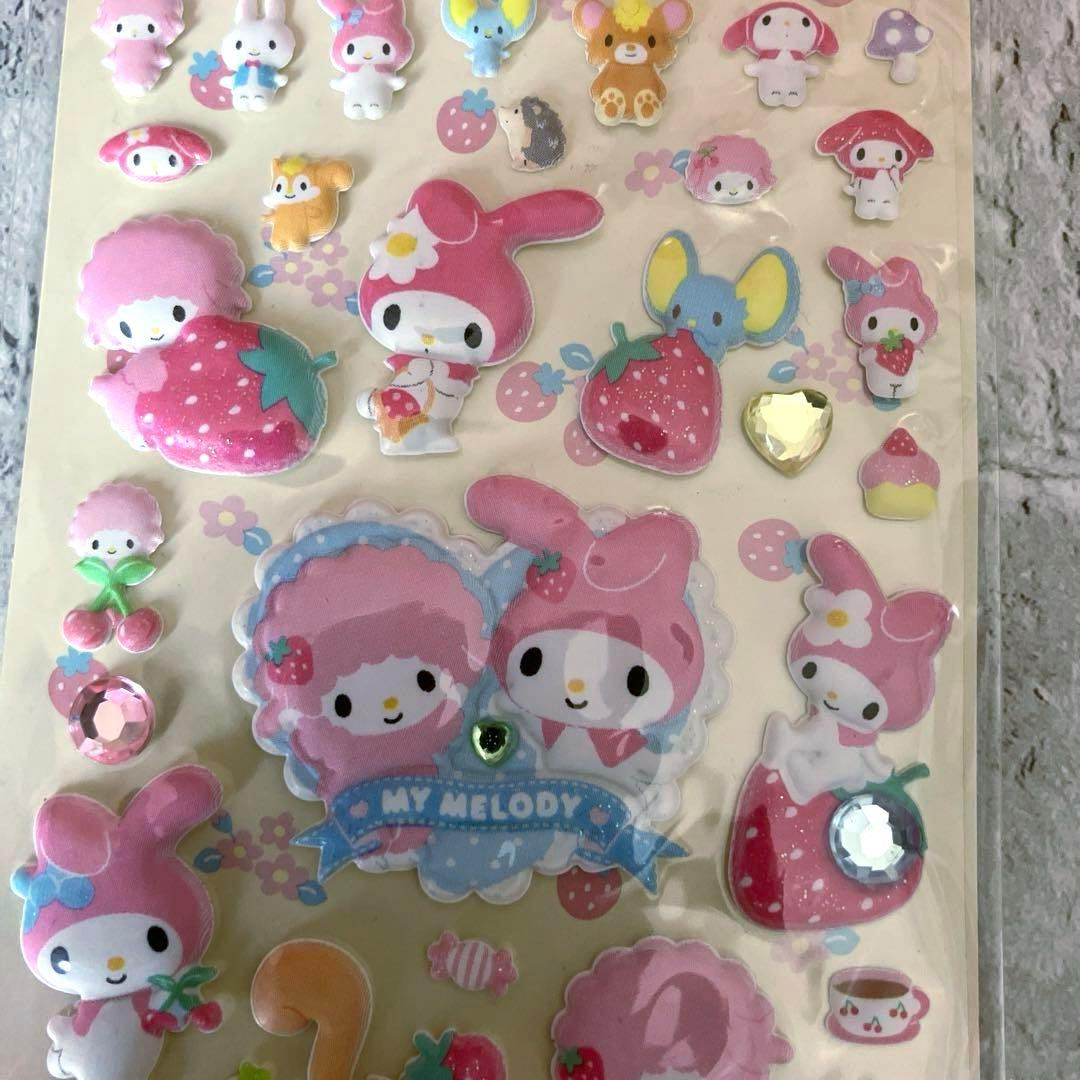 マイメロ シール 平成レトロ ぷっくりシール キラキラストーン