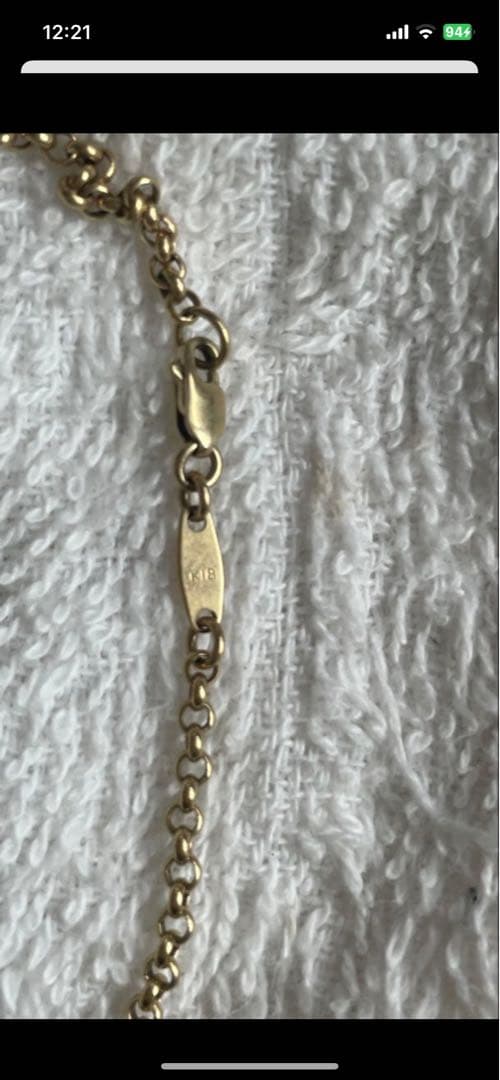 あくあさん専用　　k18 ロールチェーンネックレス　フックはk14