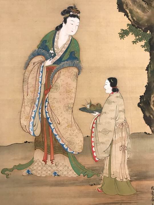 掛け軸 骨董品 板谷 桂意 廣長