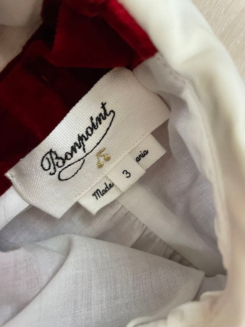 ボンポワ2018aw クチュールラインのベロアワンピース3A - メルカリ