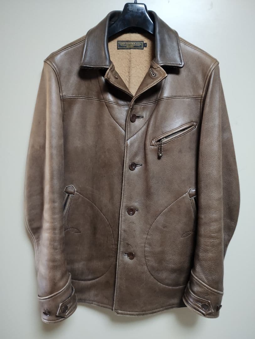 ロストコントロール ホースハイド カーコート 36 Sサイズ　ブラウン