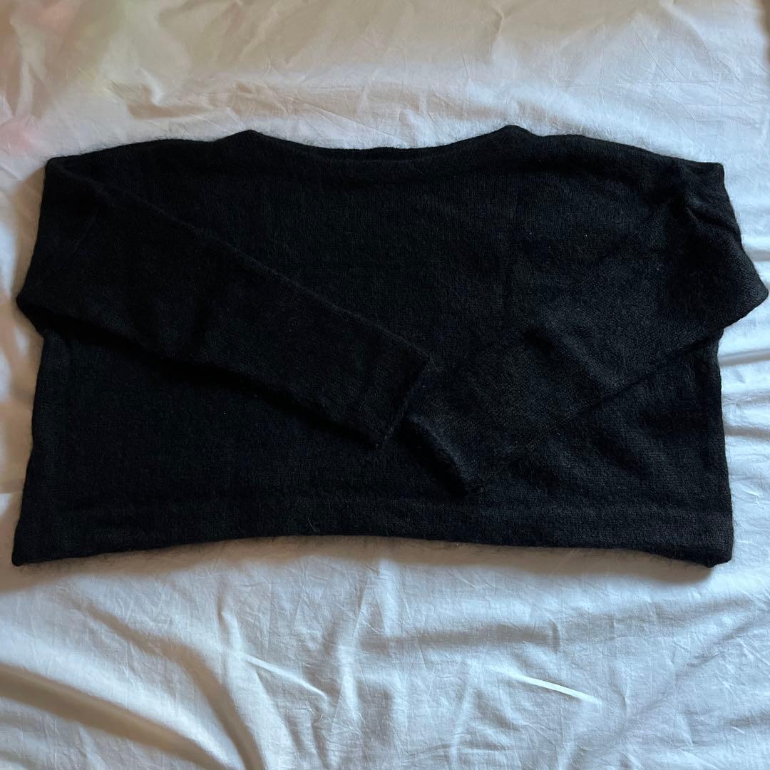 yoli モヘアショートニット　black