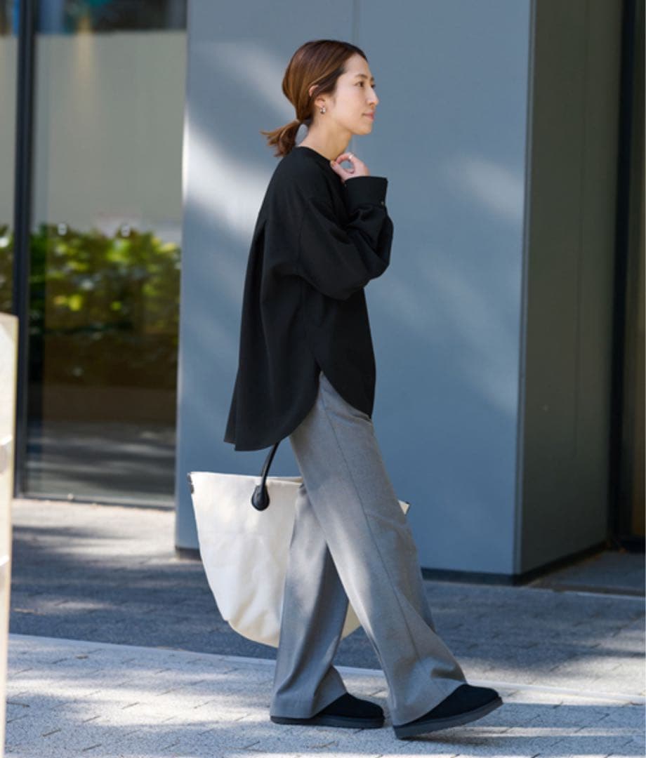 FRAMeWORKダブルクロスタックスリーブブラウス