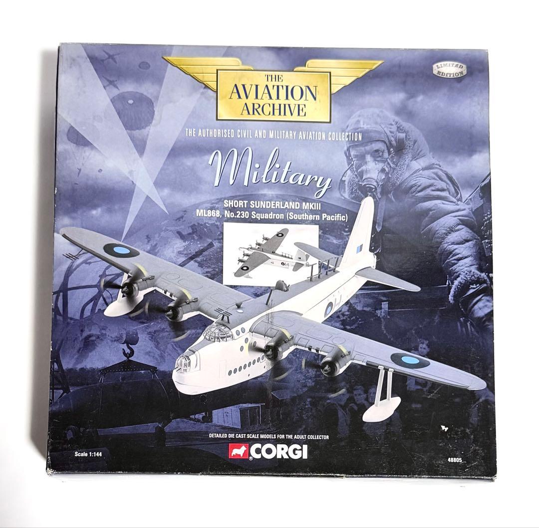 航空機・ヘリコプター Corgi 1/144 Short Sunderland MkIII ML868 Corgi 48804 - Sunderland Diecast Model, RAAF No.461 Sqn, Plymouth