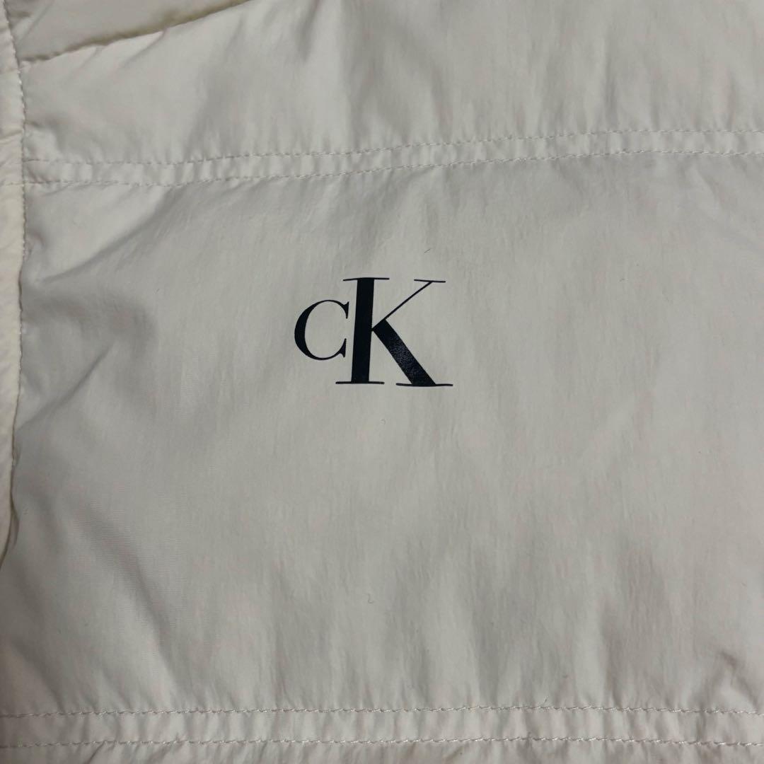夢*♫様 カルバンクライン ジーンズ ダウンジャケット S 白 ホワイト