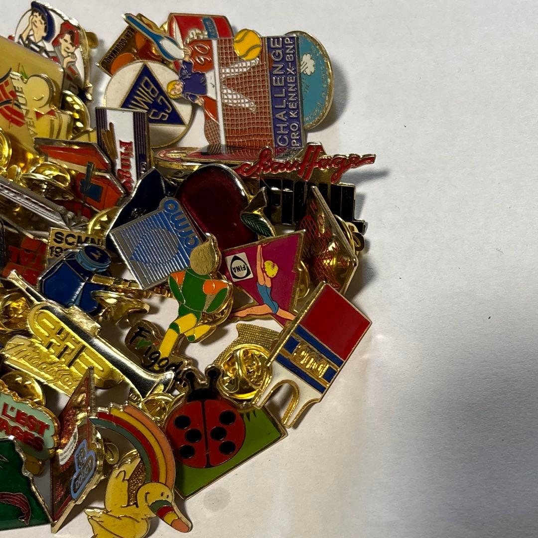 ピンバッジ フランス雑貨 ヴィンテージ 50個セット まとめ売り 卸 25