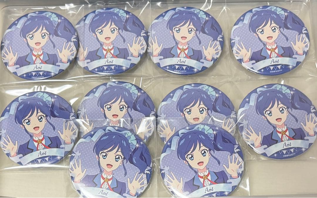 アイカツ　バースデー缶バッジ　霧矢あおい　x10