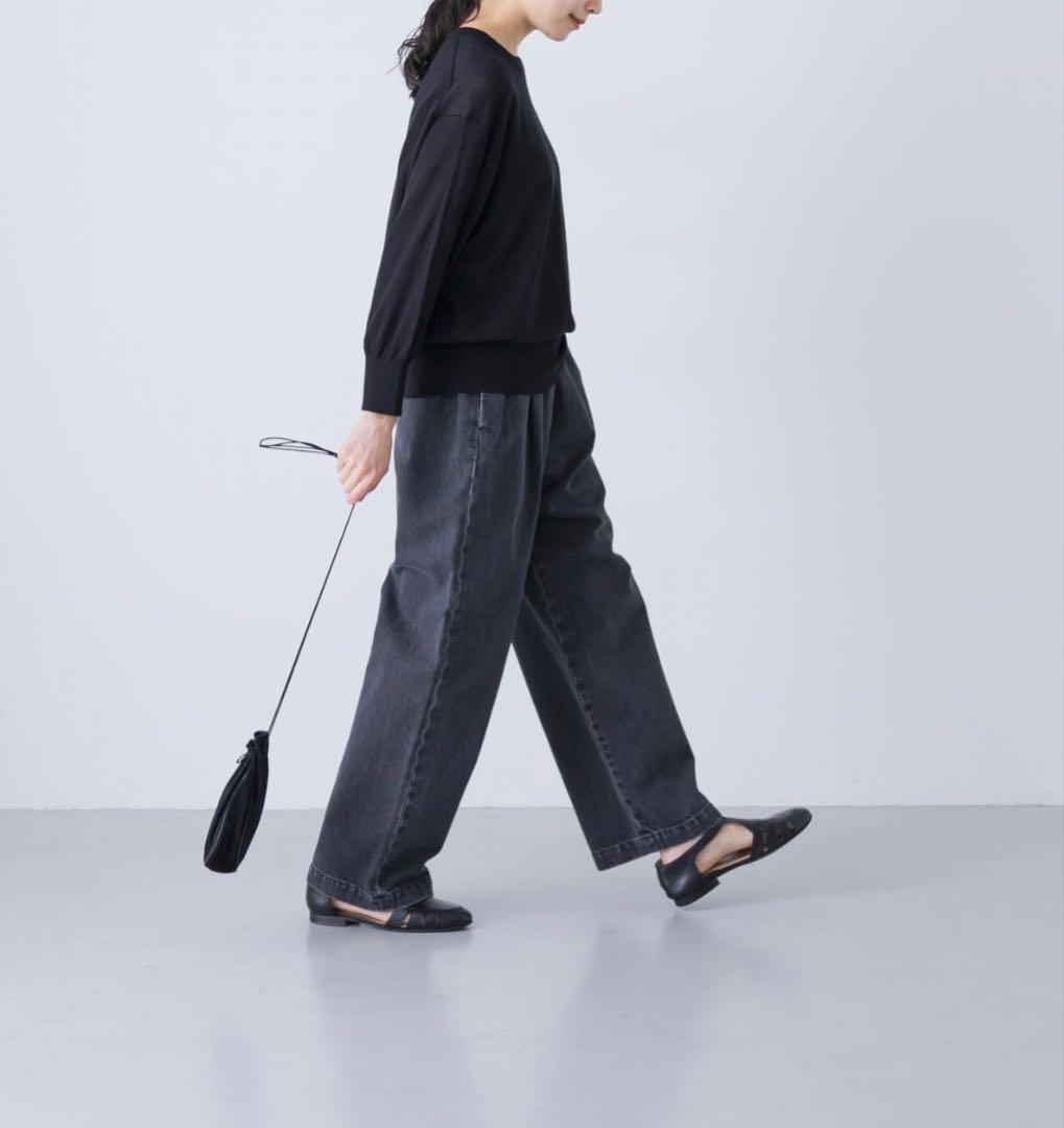 【新品未使用】　かぐれ　フェードデニムイージーパンツ