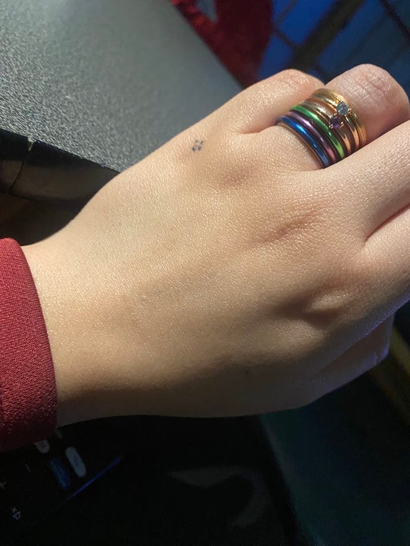 PANDORA リング 6点セット サイズ52 NEW Authentic Pandora Symbol of Love Ring Ster & 14k Gold 52 (6