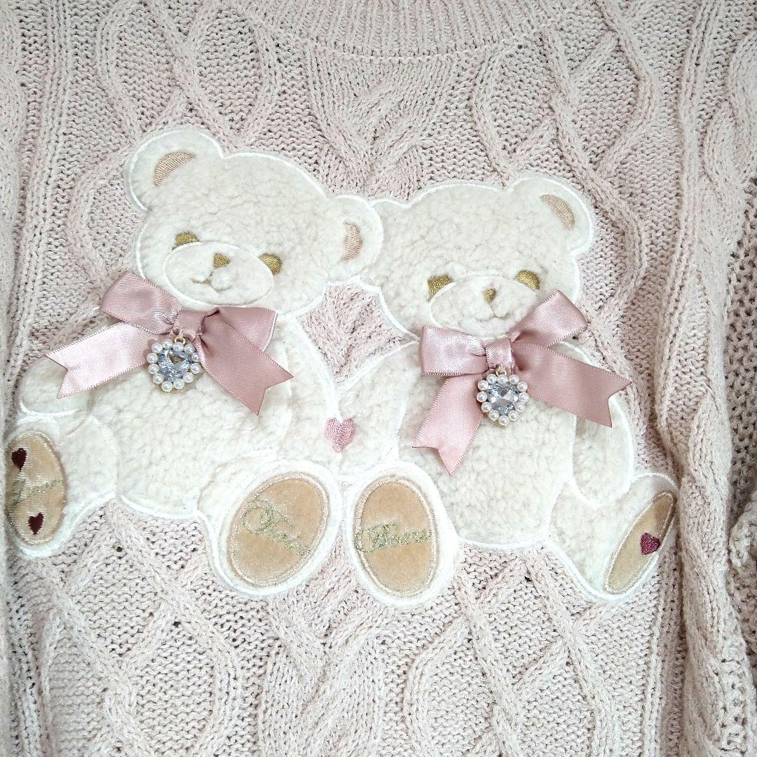 LIZLISA リズリサ Twin Bears ニット トップス くま ピンク - メルカリ
