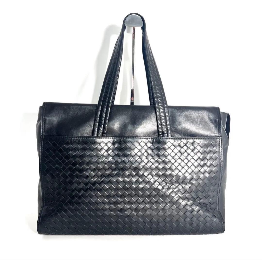 【美品】 Bottega Venetaトートバッグ オールレザー ブラック黒