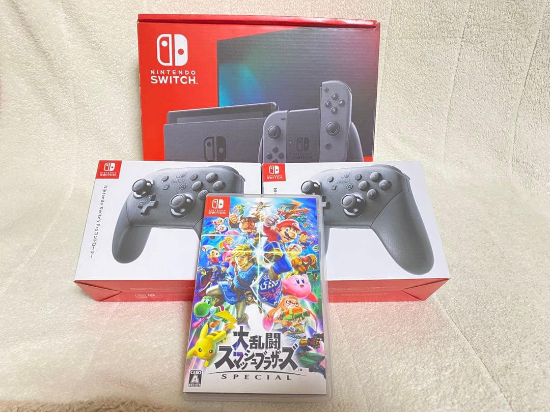 【完品】Nintendo Switch 本体 グレー 大乱闘スマッシュブラザーズ 任天堂 Nintendo Switch 大乱闘スマッシュブラザーズ SPECIALセット