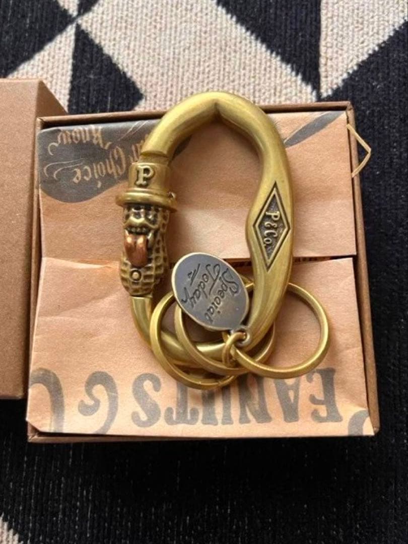 【PEANUTS & CO. ピーナッツカンパニー 】カラビナ真鍮キーホルダー★