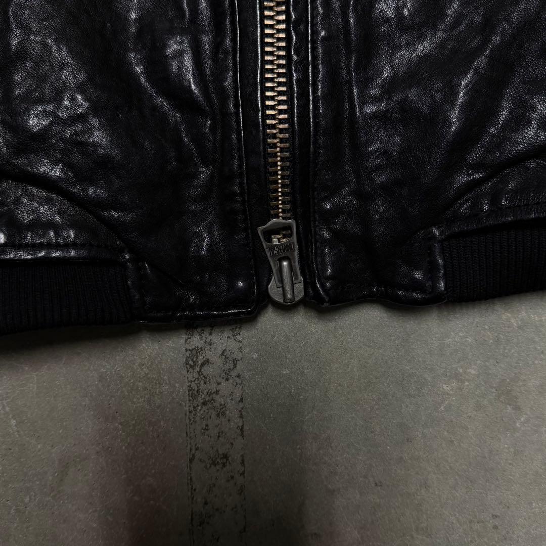 00s archive leather jacket 本革 - メルカリ