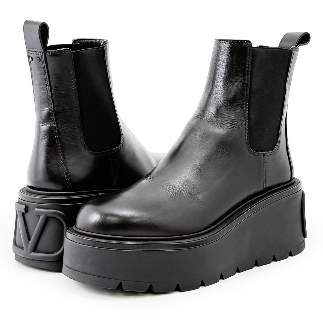 定価16万【極美品】ヴァレンティノ Vロゴ 28.5 厚底 サイドゴアブーツ