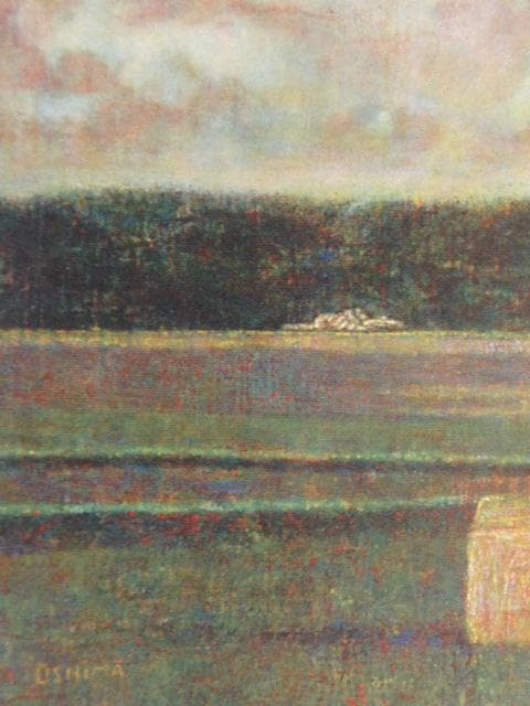 大島誠、【ANGE 】、希少な額装用画集画、新品高級額 額装付、状態良好