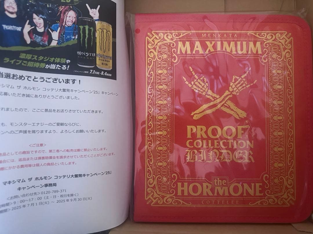 マキシマムザホルモン プルーフ コレクションバインダー モンスターコラボ