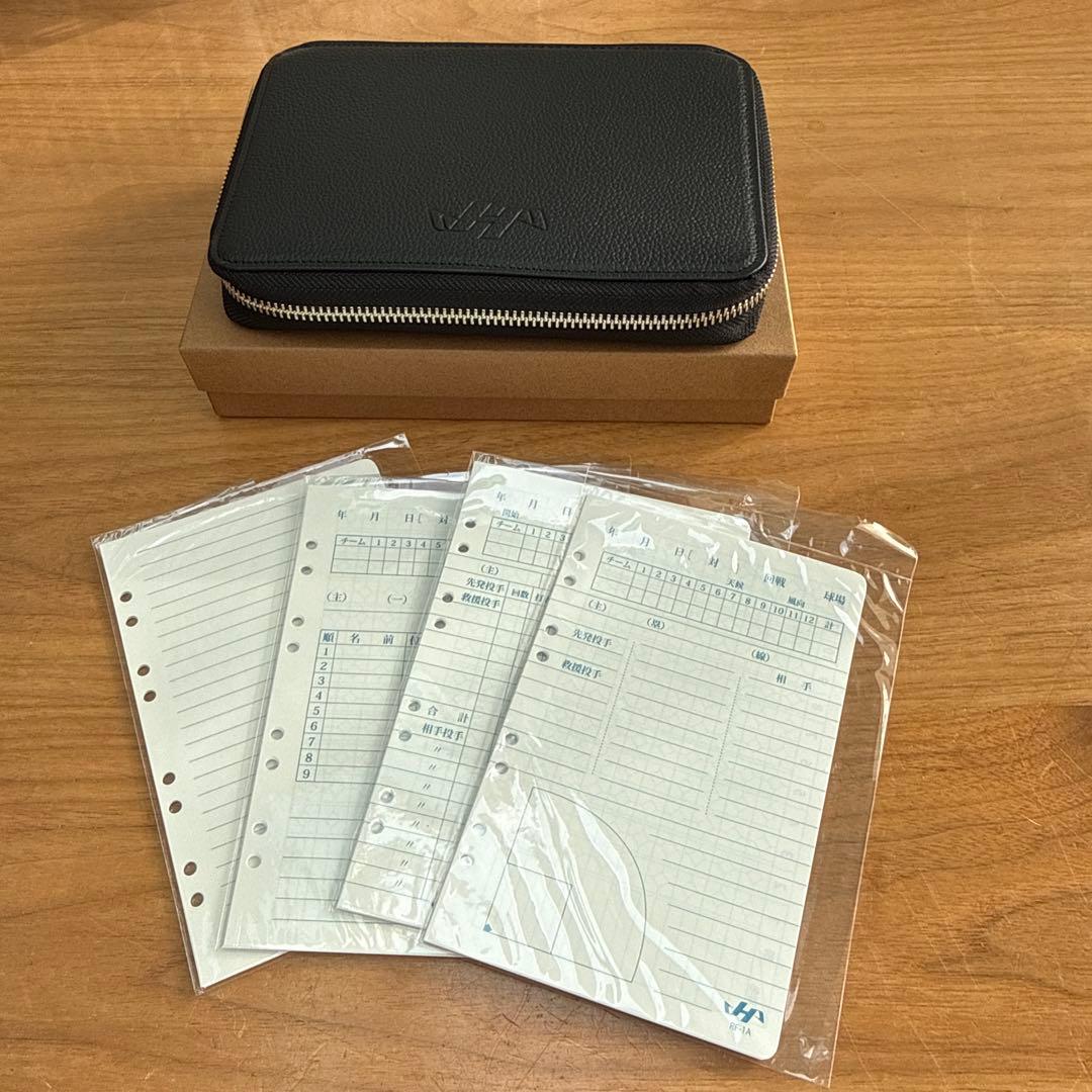 ハタケヤマ 手帳型 スコアブック レフィル付き プロ愛用 野球 ソフトボール