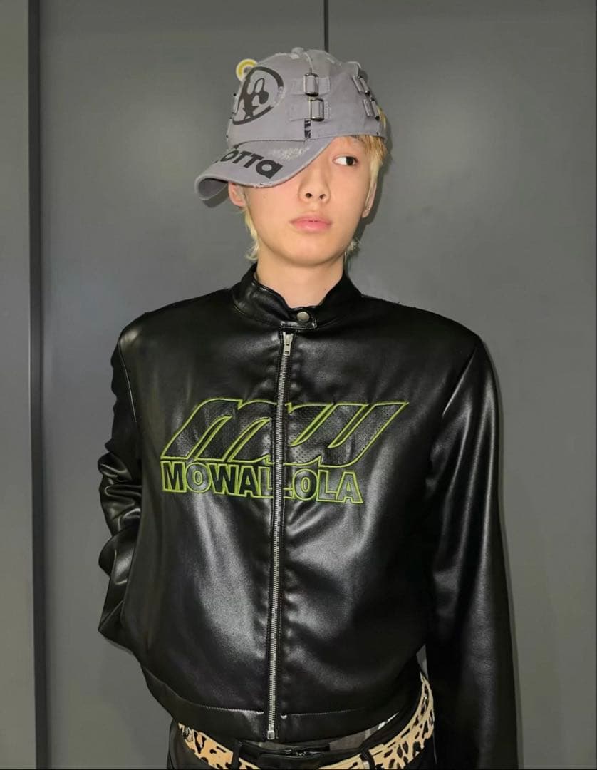 Y*U様 MOWALOLA レザージャケット　バイカージャケット　23ss op バイカー ジャケット（ナパラム） ブラック - LOEWE Japan official