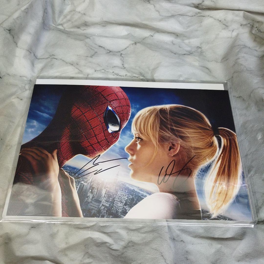 アンドリューガーフィールド&エマストーン 直筆サイン入りフォト