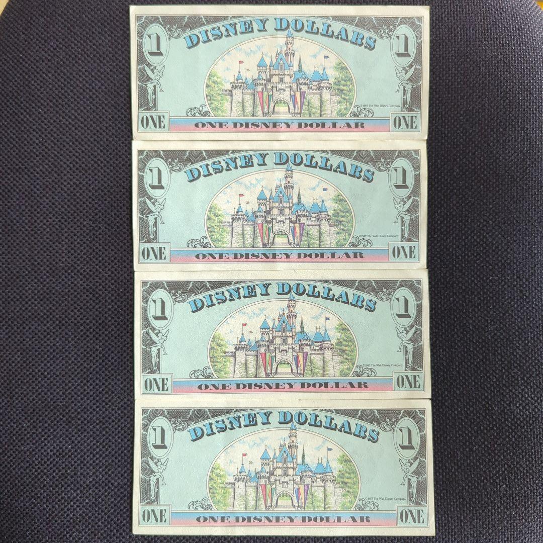 Disney ディズニーダラー 1ドル札 4枚セット - メルカリ