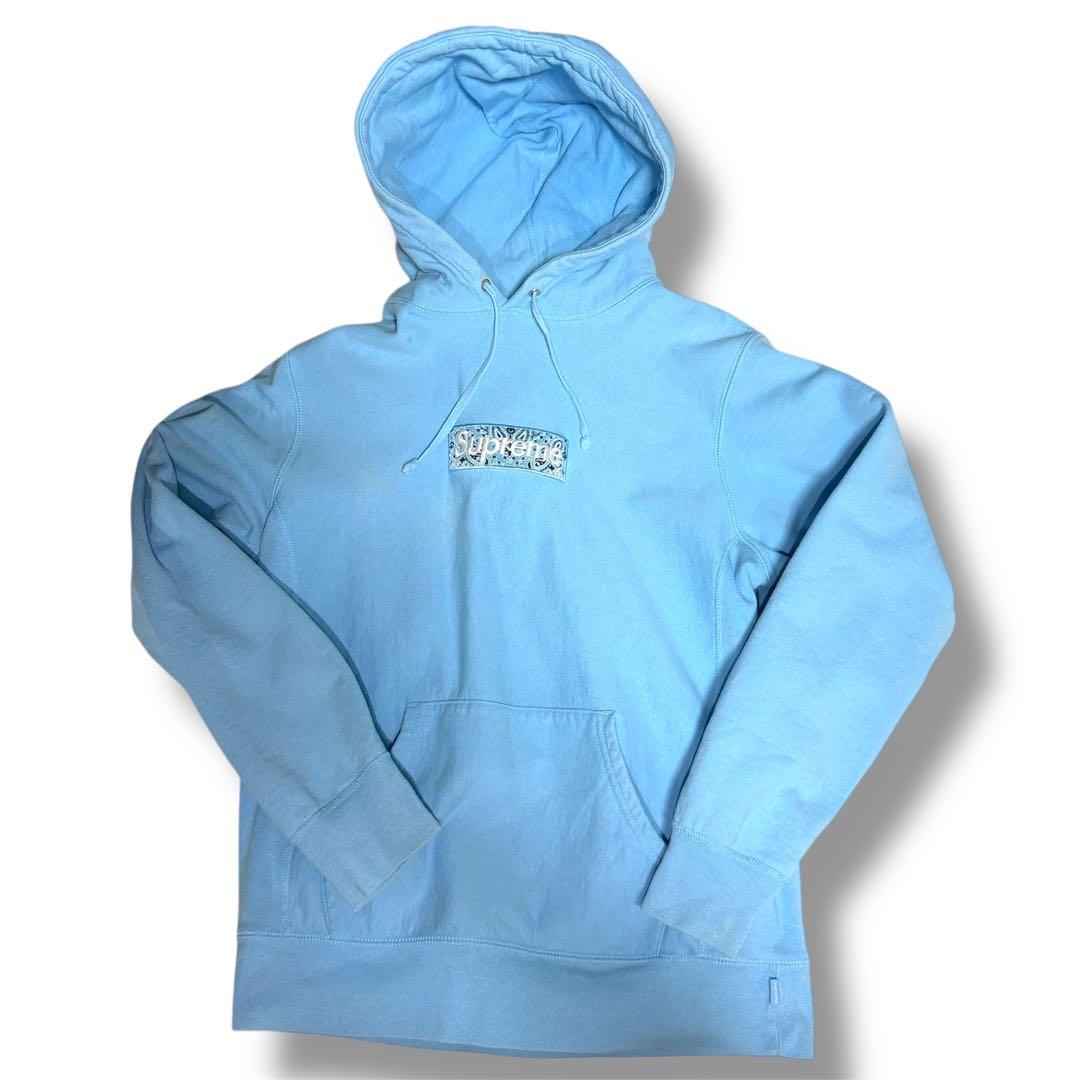 美品】Supreme パーカー スカイブルー シュプリーム フーディー - メルカリ