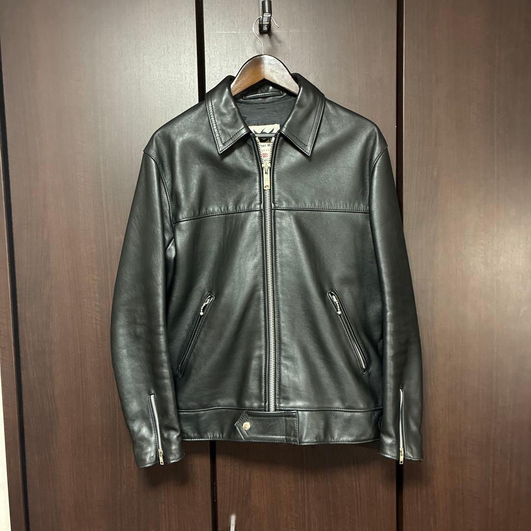 666 シングルライダースジャケット ステアハイド　MADE IN UK 42 666【ステアハイド シングルライダースジャケット】36 ブラック - メルカリ