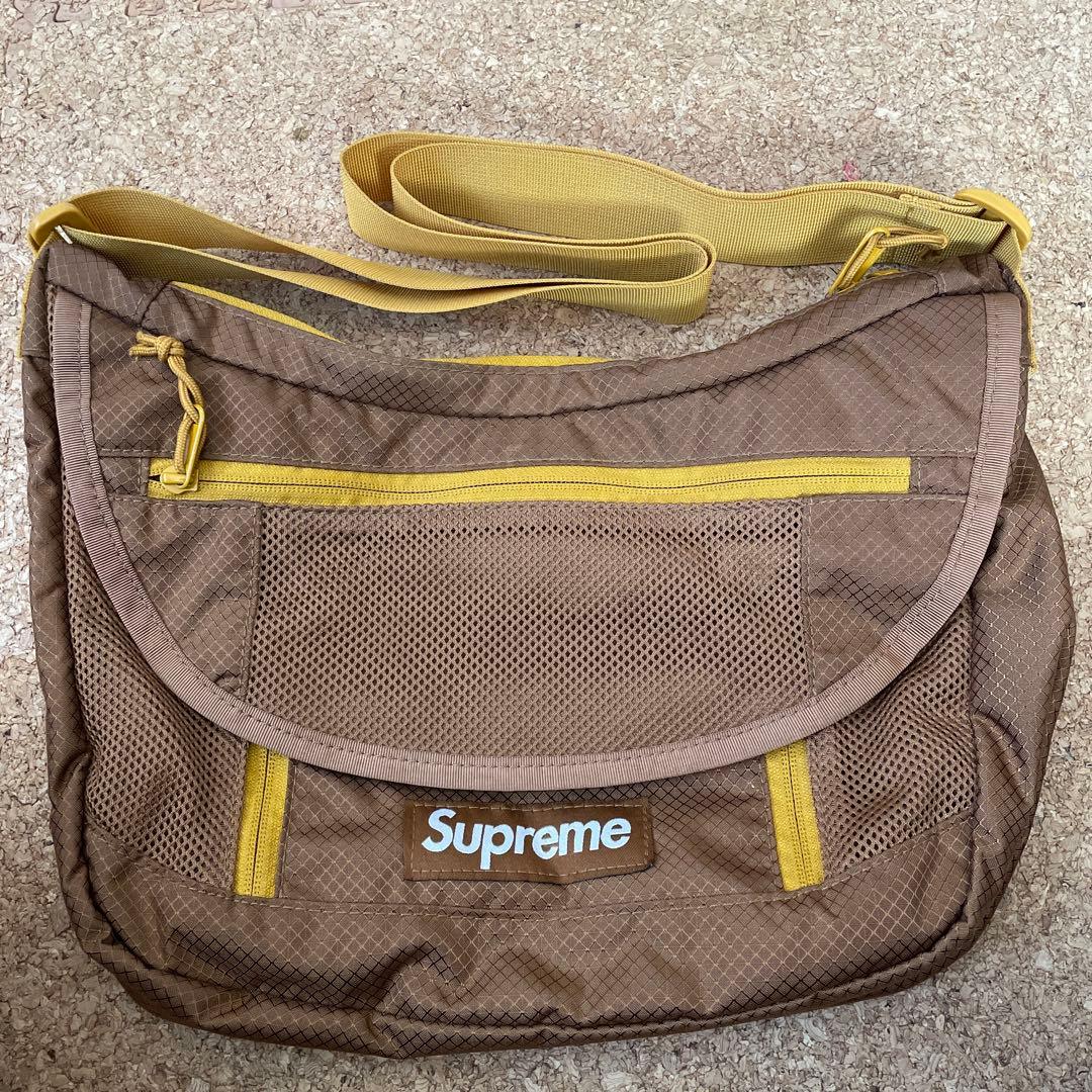 シュプリーム メッセンジャーバッグ イエロー ブラウン系