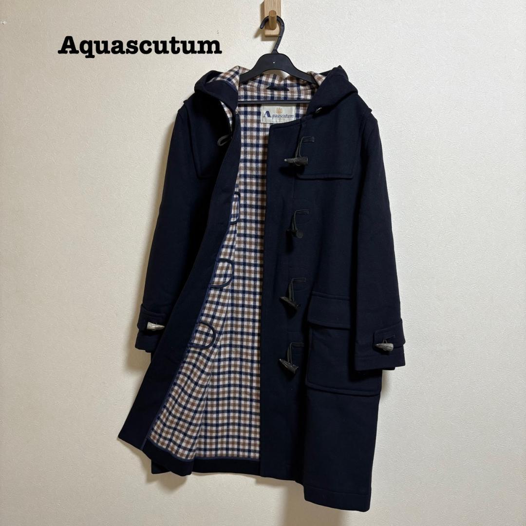 アクアスキュータム ダッフルコート ウール100％ オーバーサイズ