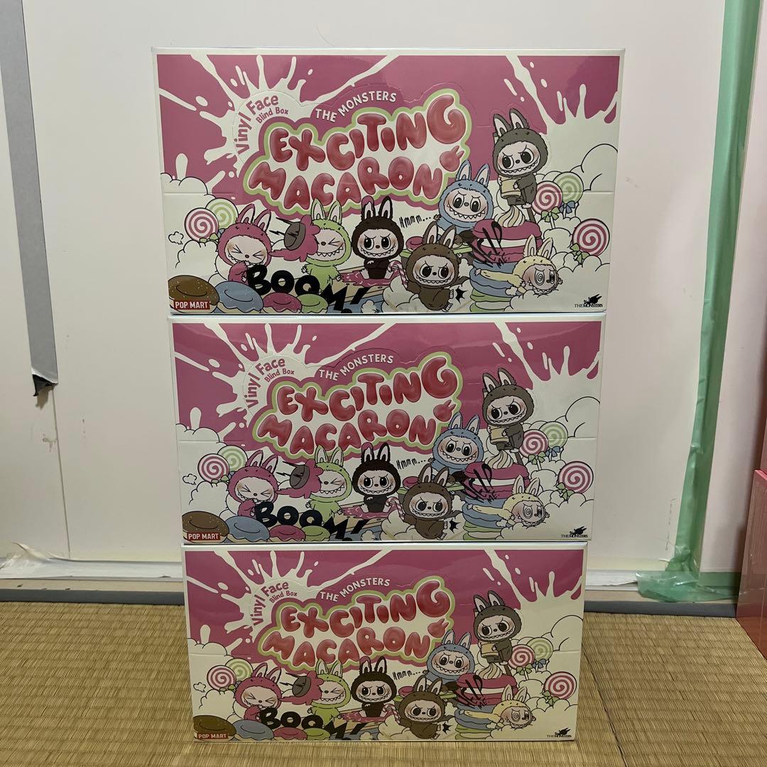 POP MART Exciting Macaron 3個セット POP NOW:THE MONSTERS - Exciting Macaron Vinyl Face Blind Box - POP