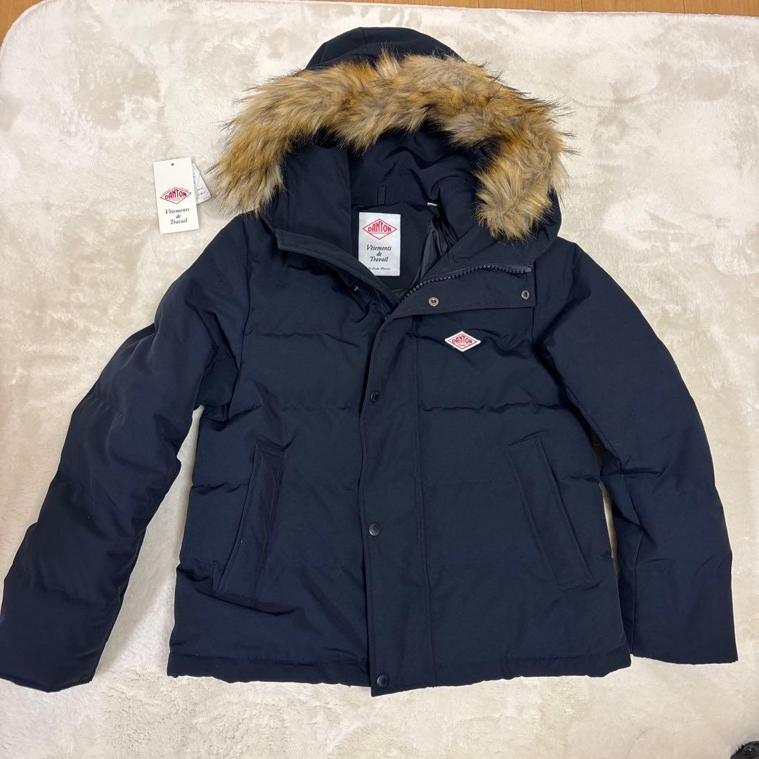 美品ダントン　ネイビー ダウンジャケット ファー付き　S 36 中古・古着通販】DANTON (ダントン) ダウンジャケット ネイビー サイズ